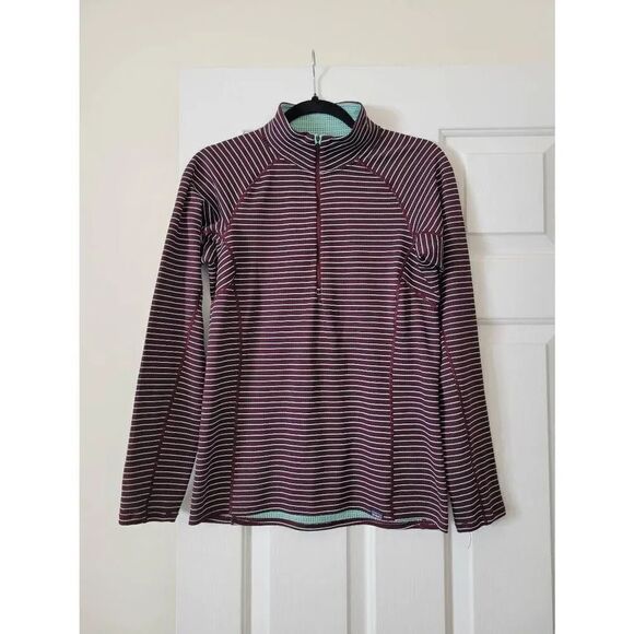 Patagonia Capilene Stripe Base Layer Women’s S 1/4 Zip Mid Weight Polartec - Picture 1 of 9